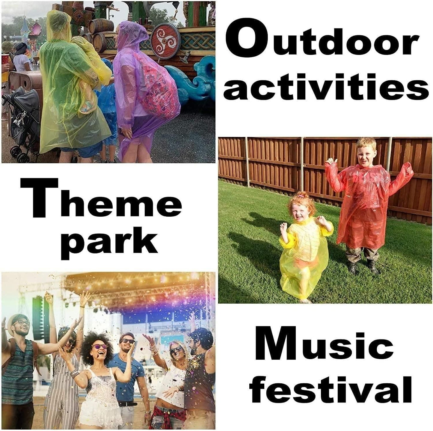 FULLY Reusable Wallet Rain Card Rain Coat for Adults (pack of 2)