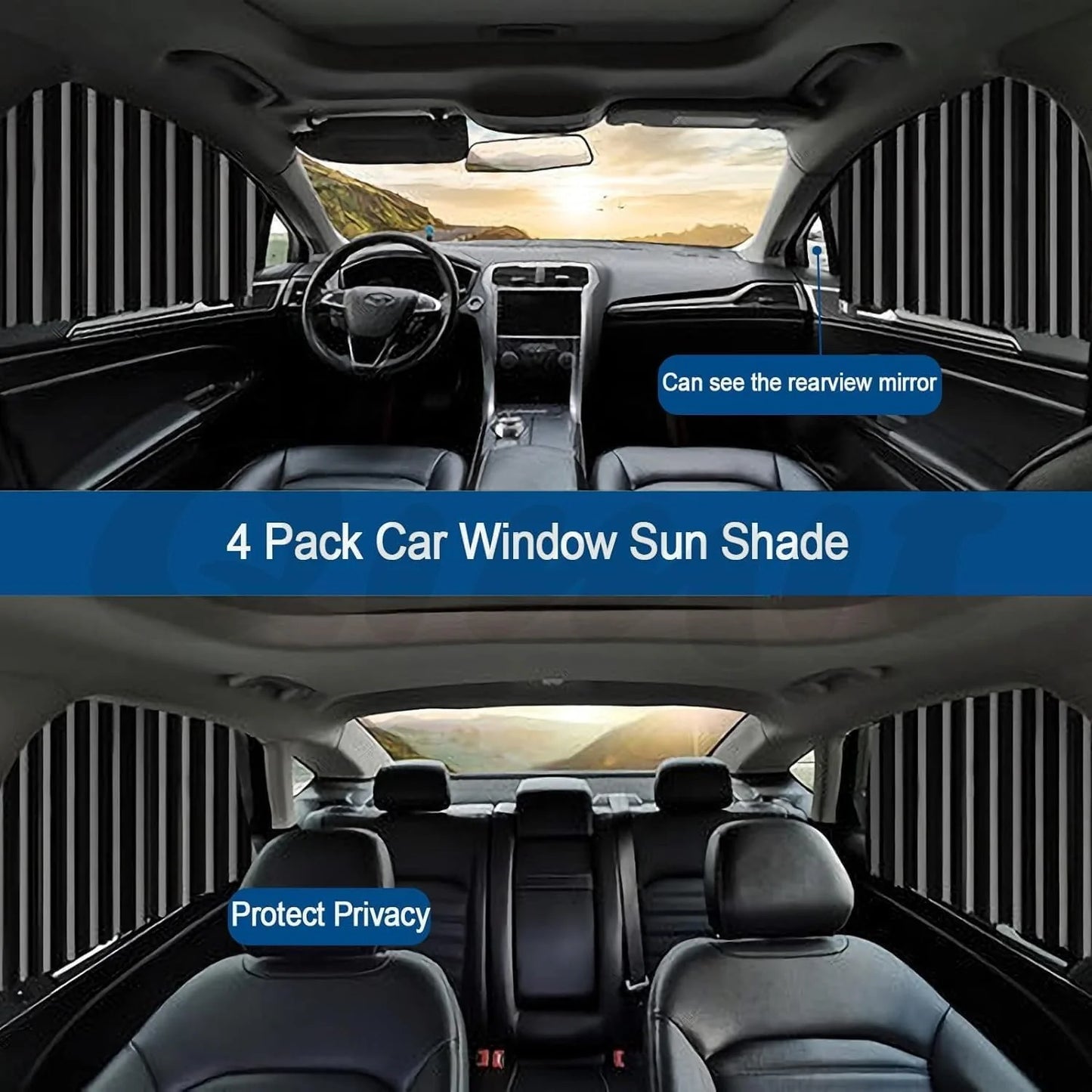 Car curtain with UV protection